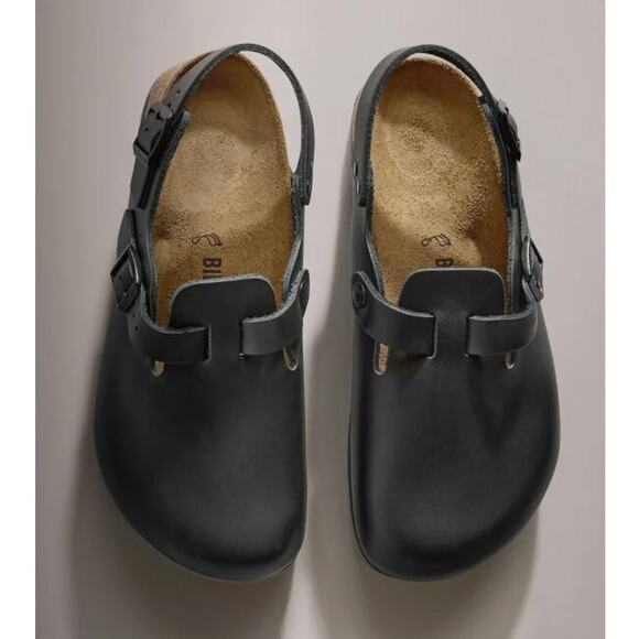 Birkenstock Unisex Tokyo Super Grip Black Clogs - Picture 2 of 7
